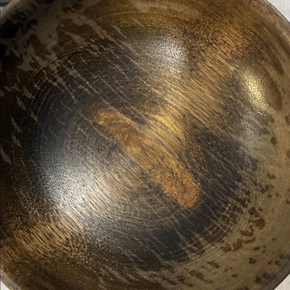 Brown Wooden Bowls Set/4 Brown Grain Bowls W/ Vintage Wear and Use From 70’s